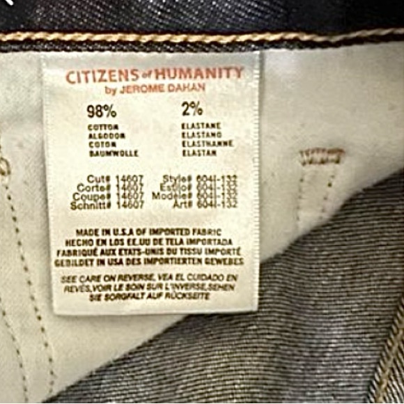 Like New Condition~Men’s Citizen Of Humanity Sid Jeans - Picture 6 of 6